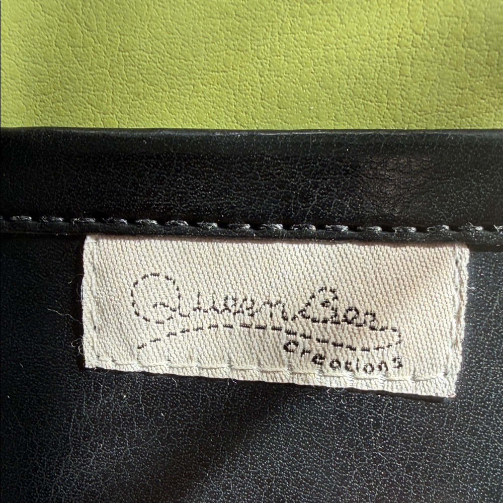 Black Wallet with Red Flower Design - Picture 4 of 6